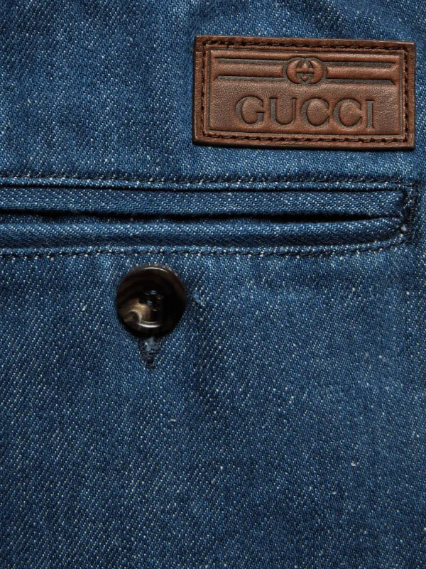 Gucci logo-patch straight-leg Jeans - Farfetch