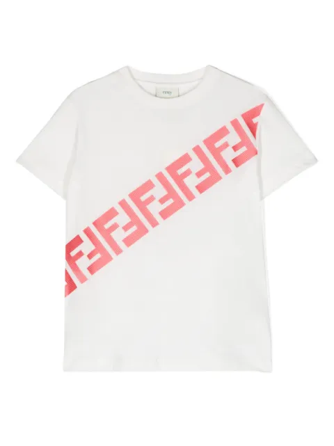 Fendi Kids FF-logo print cotton T-shirt 