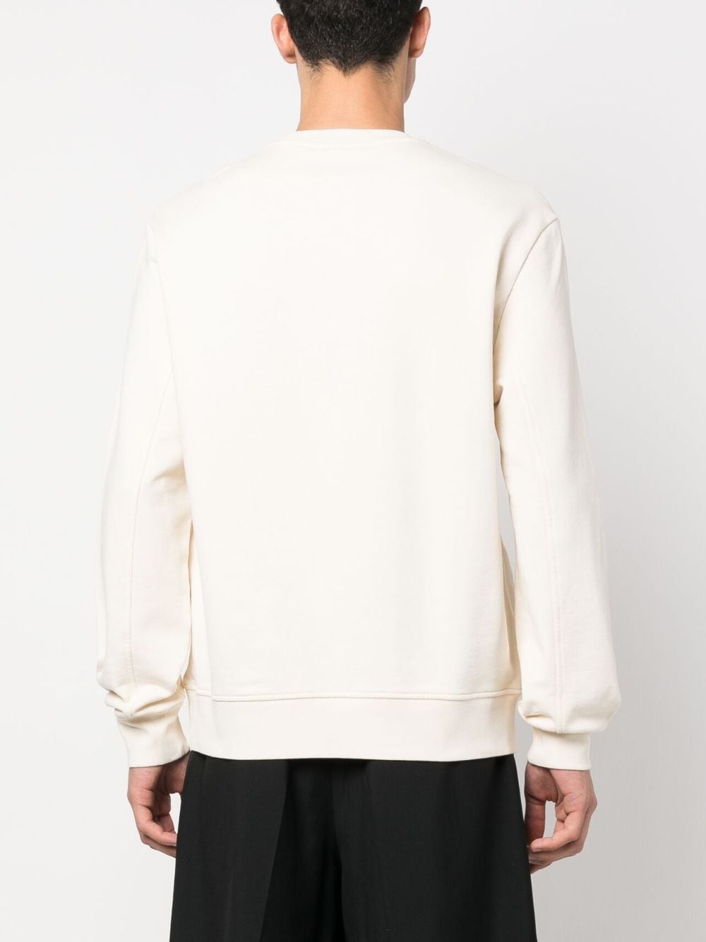 Shop Neil Barrett Graphic-print Cotton Sweatshirt In Neutrals