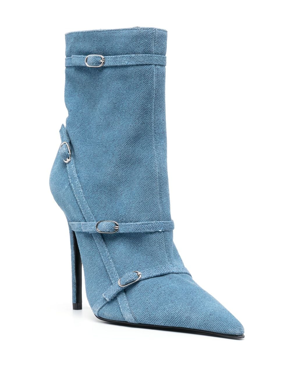 Shop Abra 120mm Denim Ankle Boots In Blue