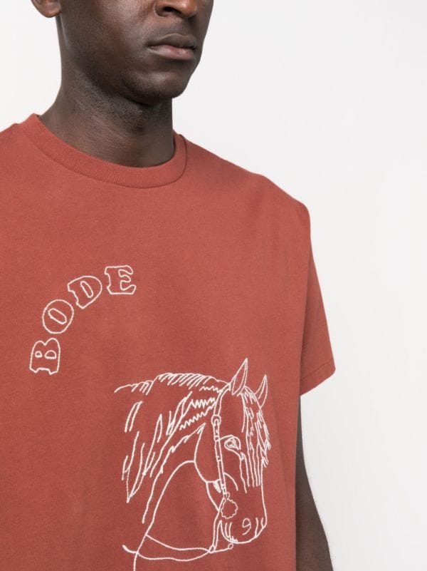 BODE Pocket Tee Embroidered T-shirt - Farfetch