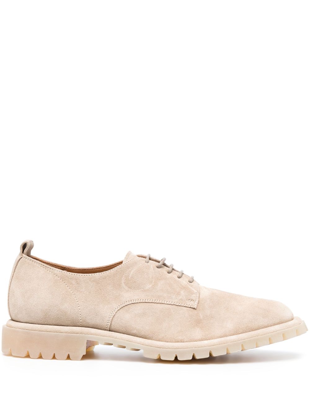 Officine Creative Suede Derby Shoes In Neutrals