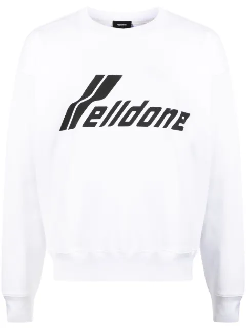 We11done logo-print cotton sweatshirt