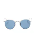 RAY-BAN JUNIOR engraved-logo round-frame sunglasses - Silver