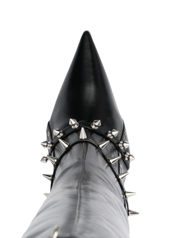 Studded knee hot sale boots