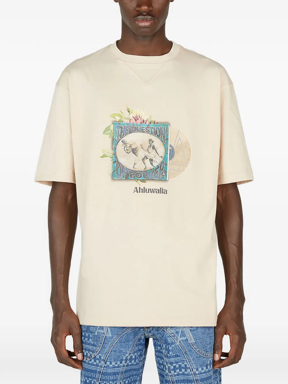 Ahluwalia T-shirt Power con stampa grafica - Toni neutri