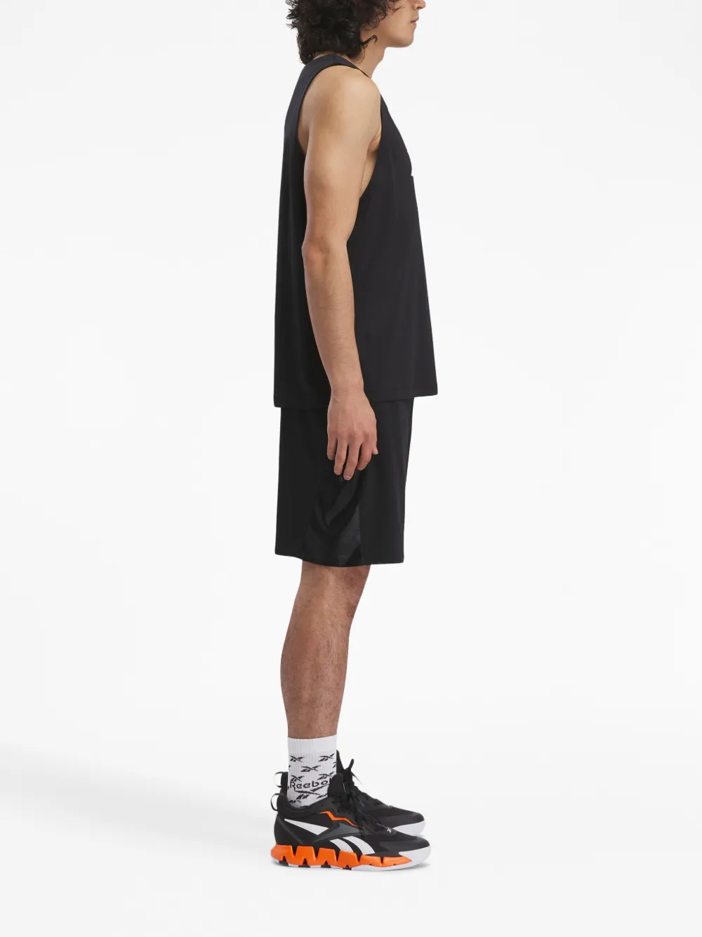 Reebok logo print Mesh Shorts Farfetch