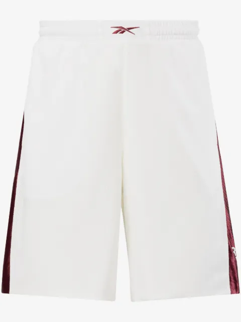 Reebok logo-embroidered mesh track shorts