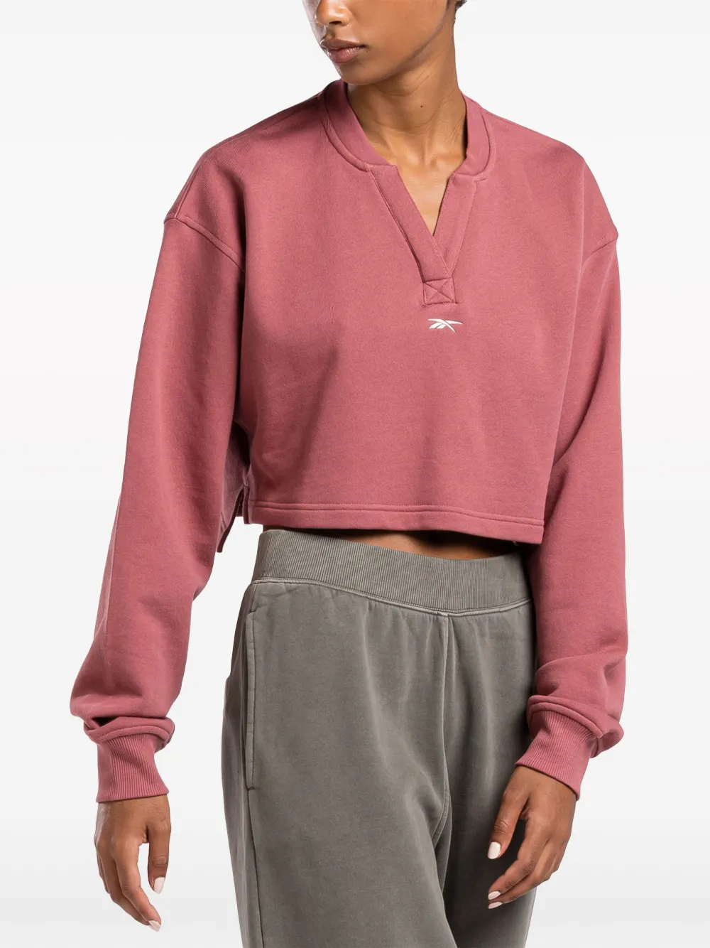 Reebok Sweater met geborduurd logo Roze