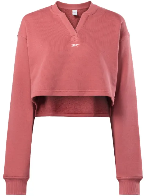 Reebok sweat crop à logo brodé