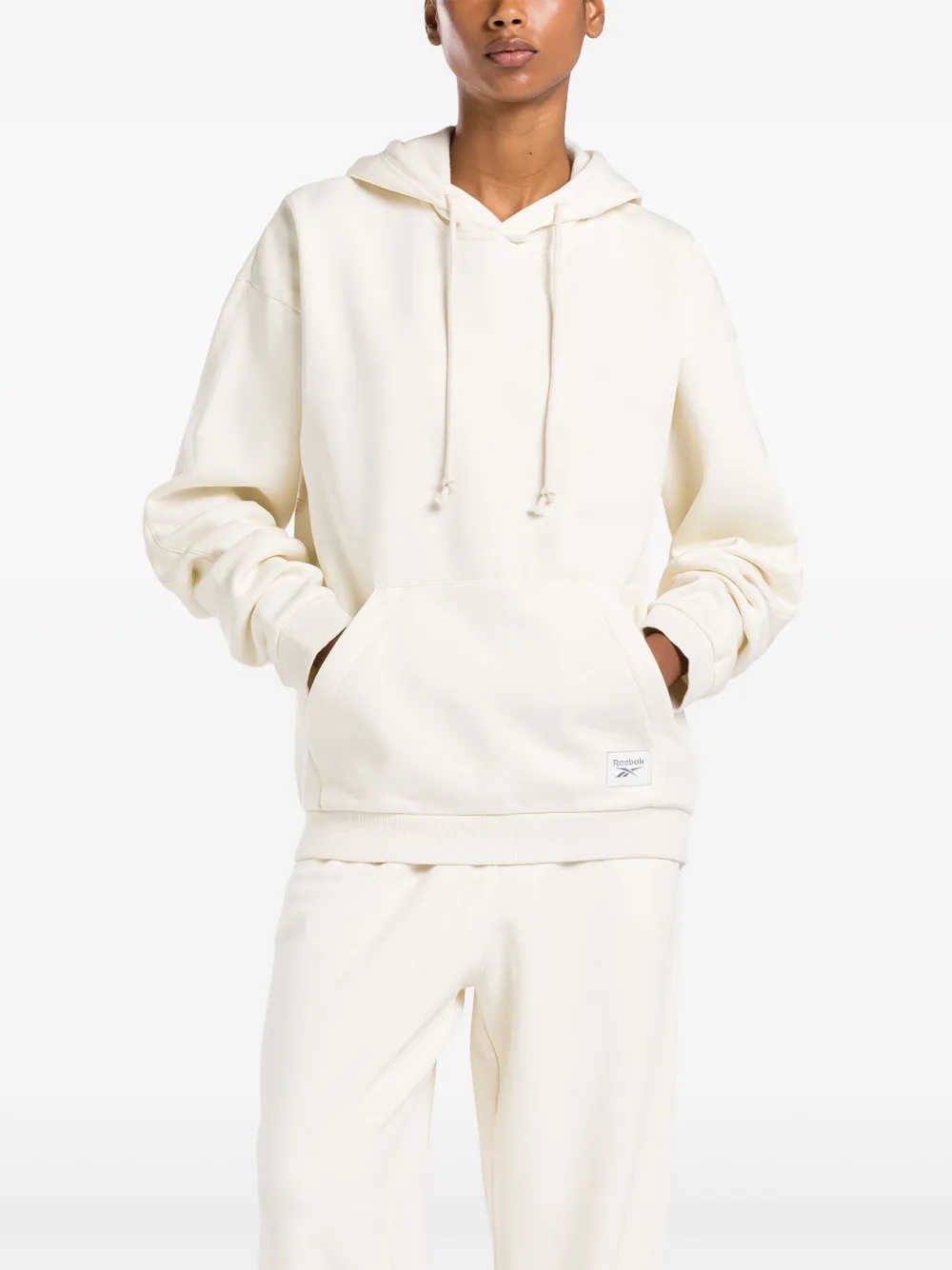 Reebok Hoodie met logopatch Wit