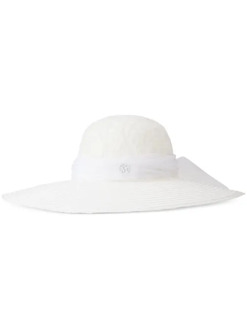 Chapeau Blanche à fleurs brodées - Maison Michel - Modalova