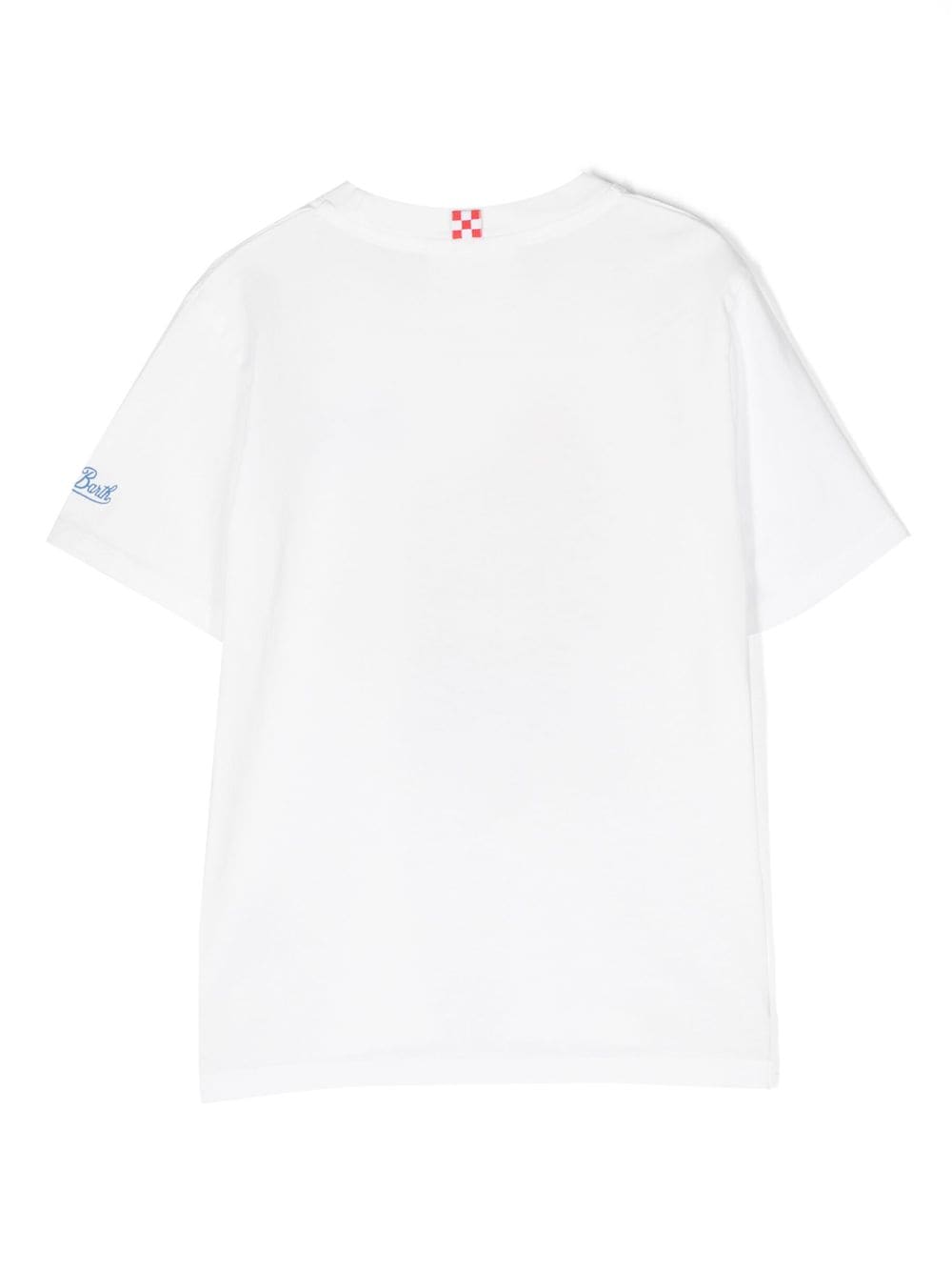 MC2 Saint Barth Kids T-shirt met print - Wit