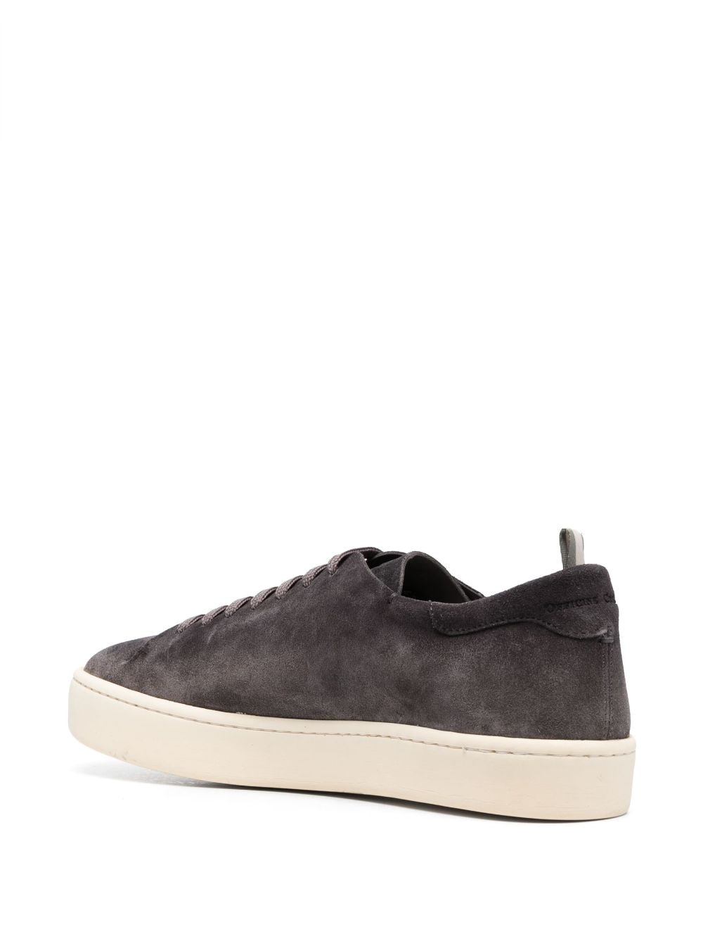 Shop Officine Creative Logo-debossed Low-top Suede Sneakers In Grey