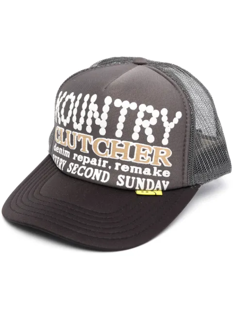 KAPITAL logo-print trucker cap 