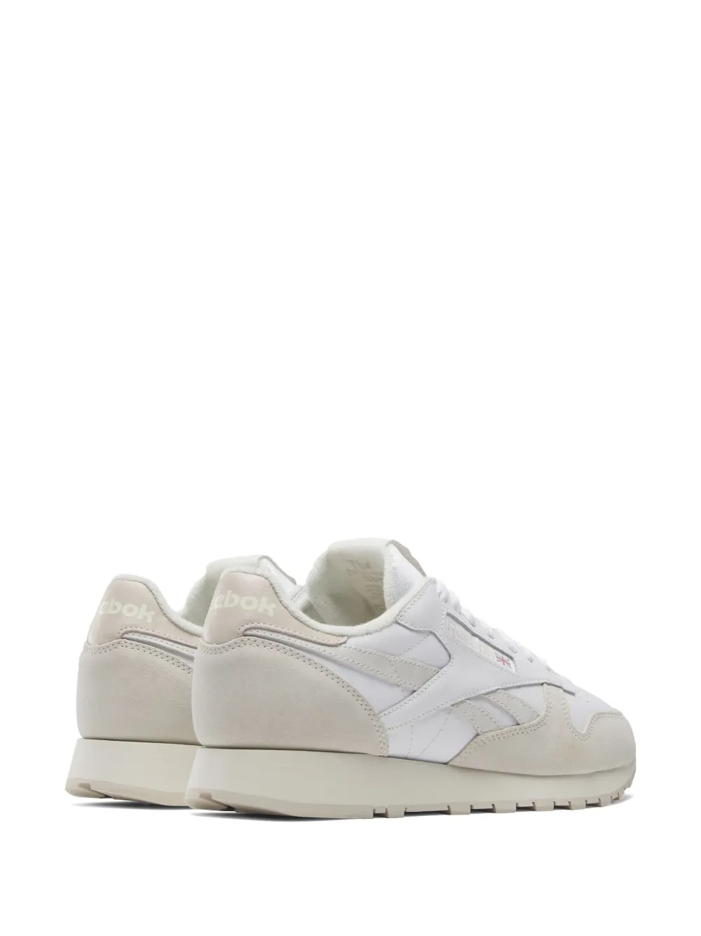 Shop Reebok Classic Panelled Leather Sneakers In White