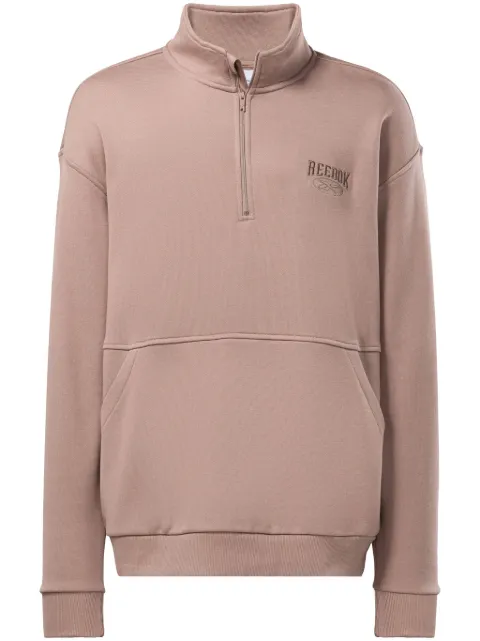Reebok logo-embroidered quarter-zip sweatshirt