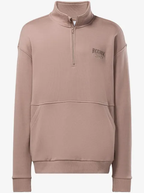 Reebok logo-embroidered quarter-zip sweatshirt