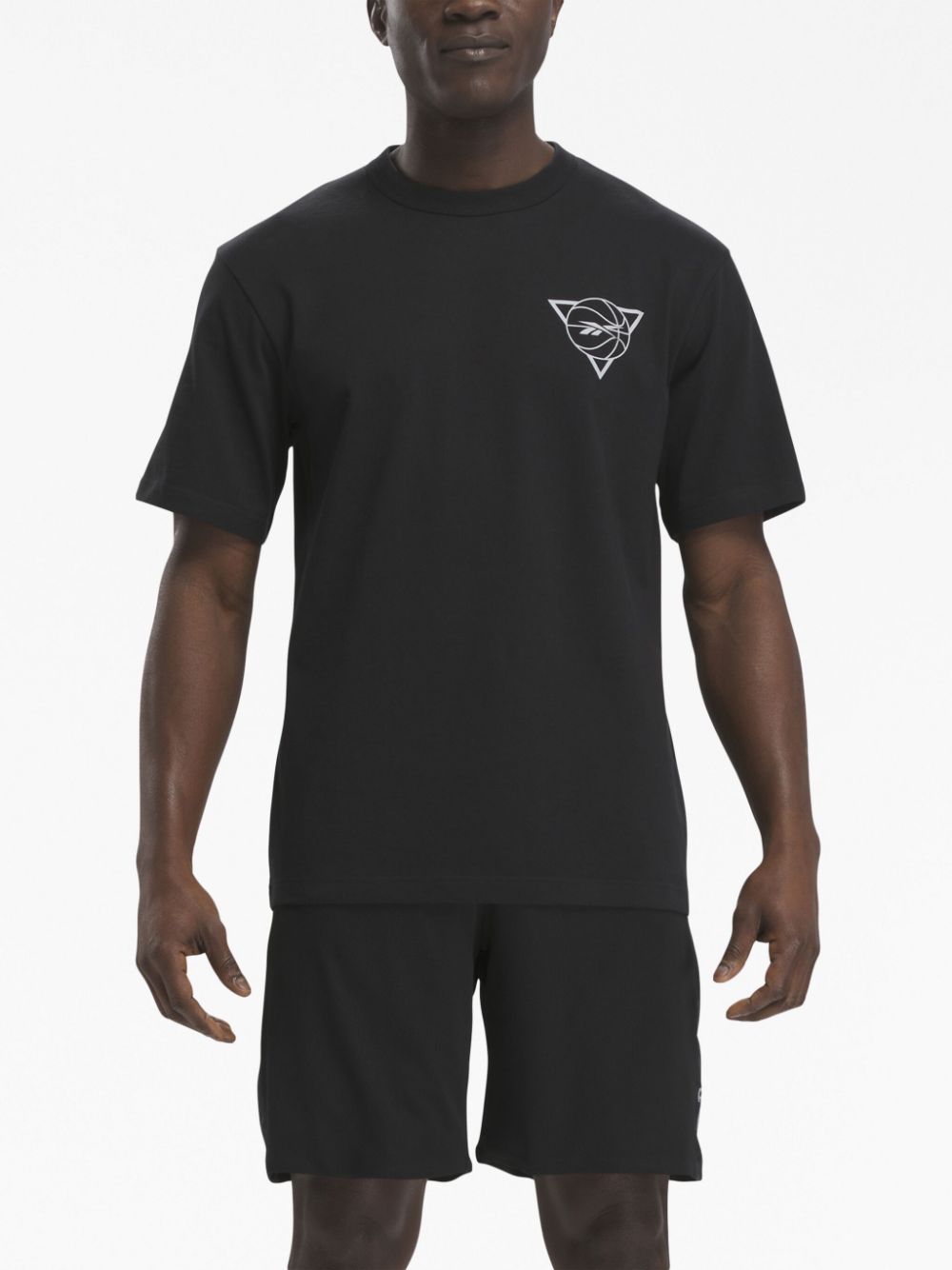 Reebok T-shirt met logoprint - Zwart
