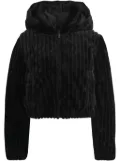 Reebok ribbed-fleece puffer jacket - Black
