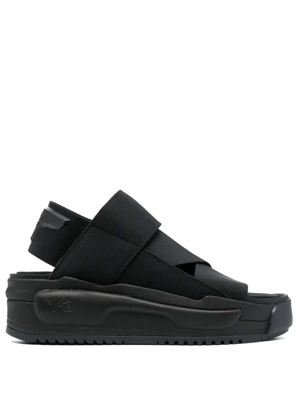 Y-3 RIVALRY ELASTICATED-STRAP SANDALS