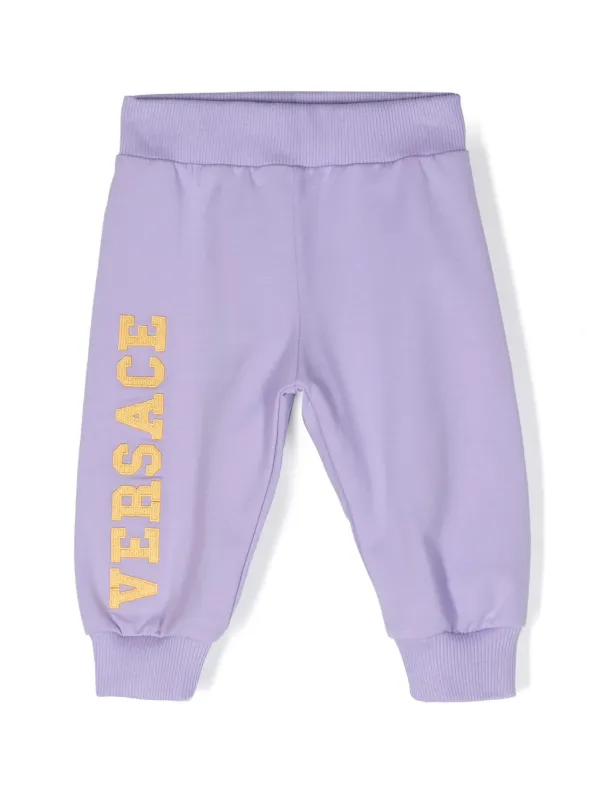 Versace Kids logo embroidered stretch cotton Track Pants Farfetch