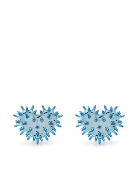 Hugo Kreit - spike heart earrings