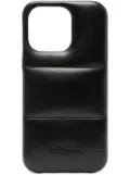 Moncler embossed-logo leather iPhone 13 case - Black