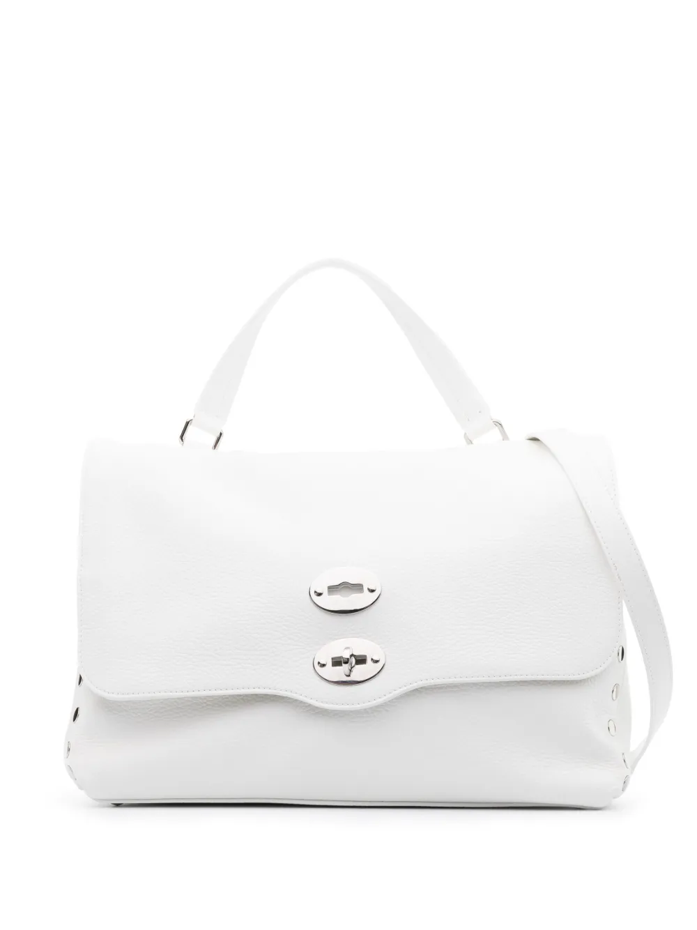 Zanellato Medium Postina Leather Bag In White