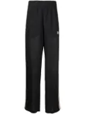 Palm Angels logo-embroidered linen trousers - Black