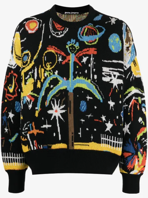 Palm Angels Trui met jacquard