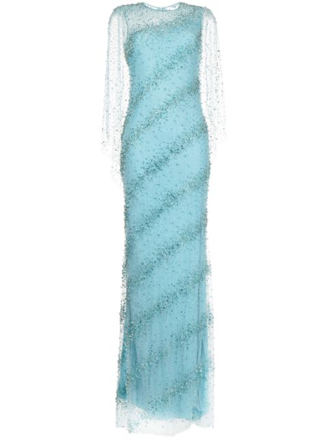 Jenny Packham Roya bead-embellishment silk gown Women