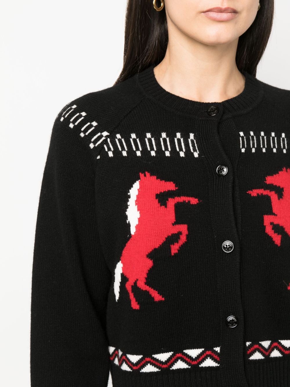 Moschino embroidered-design round-neck cardigan