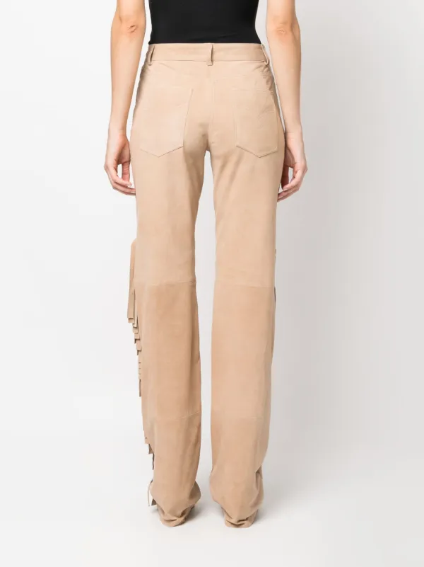 Pantaloni con frange in on sale fondo