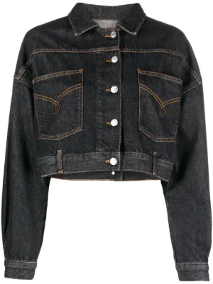 Moschino cropped 2025 denim jacket