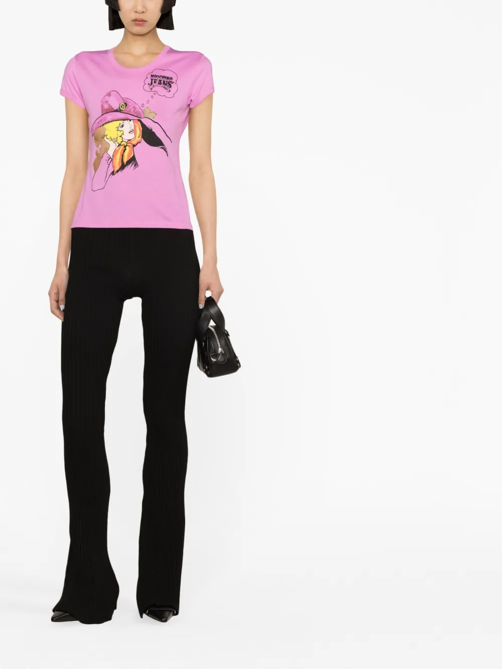 MOSCHINO JEANS T-shirt met patroon - Roze