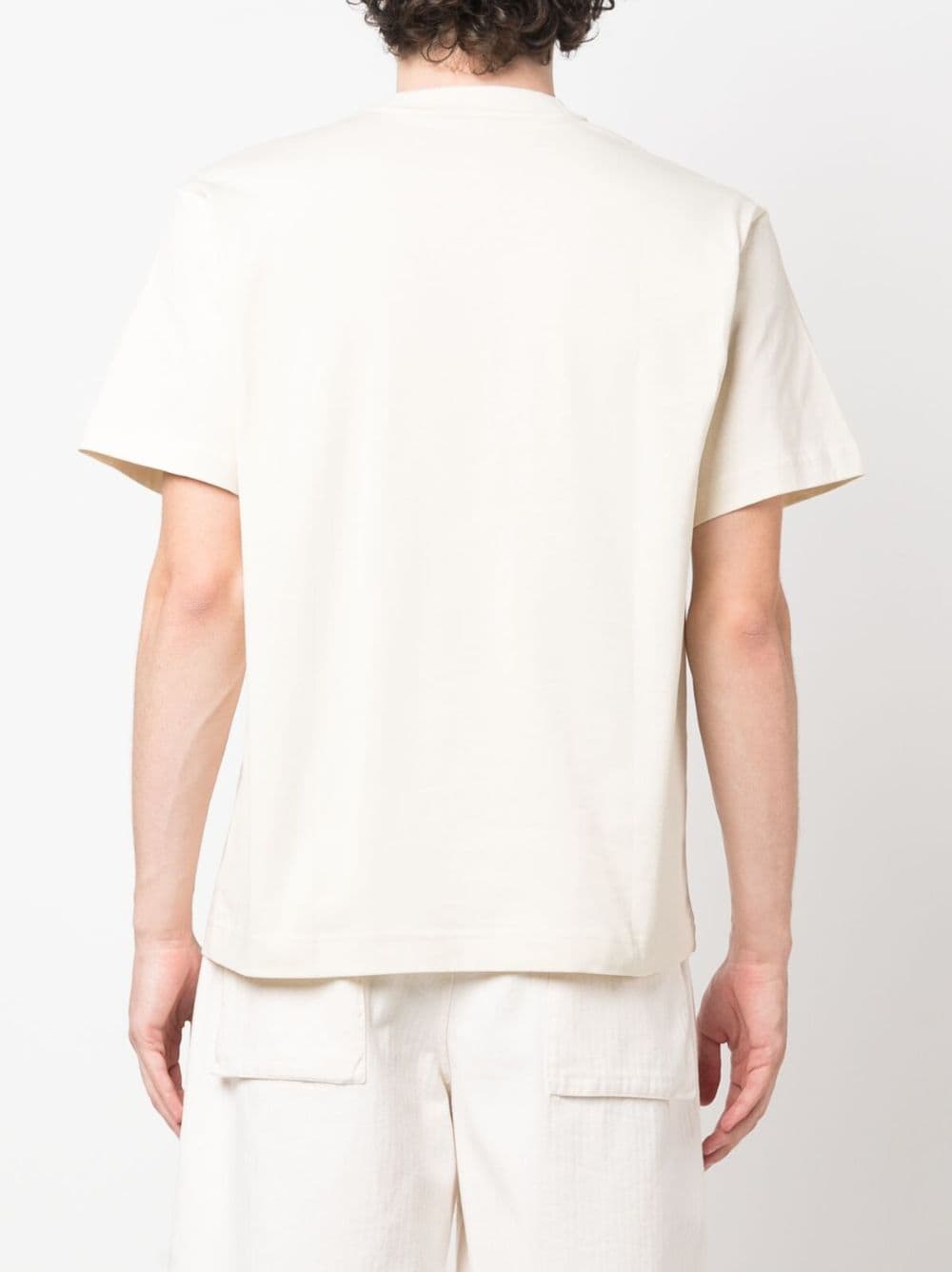 Shop Sunnei Logo-print Cotton T-shirt In Neutrals