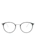 BOSS round-frame stainless-steel glasses - Green