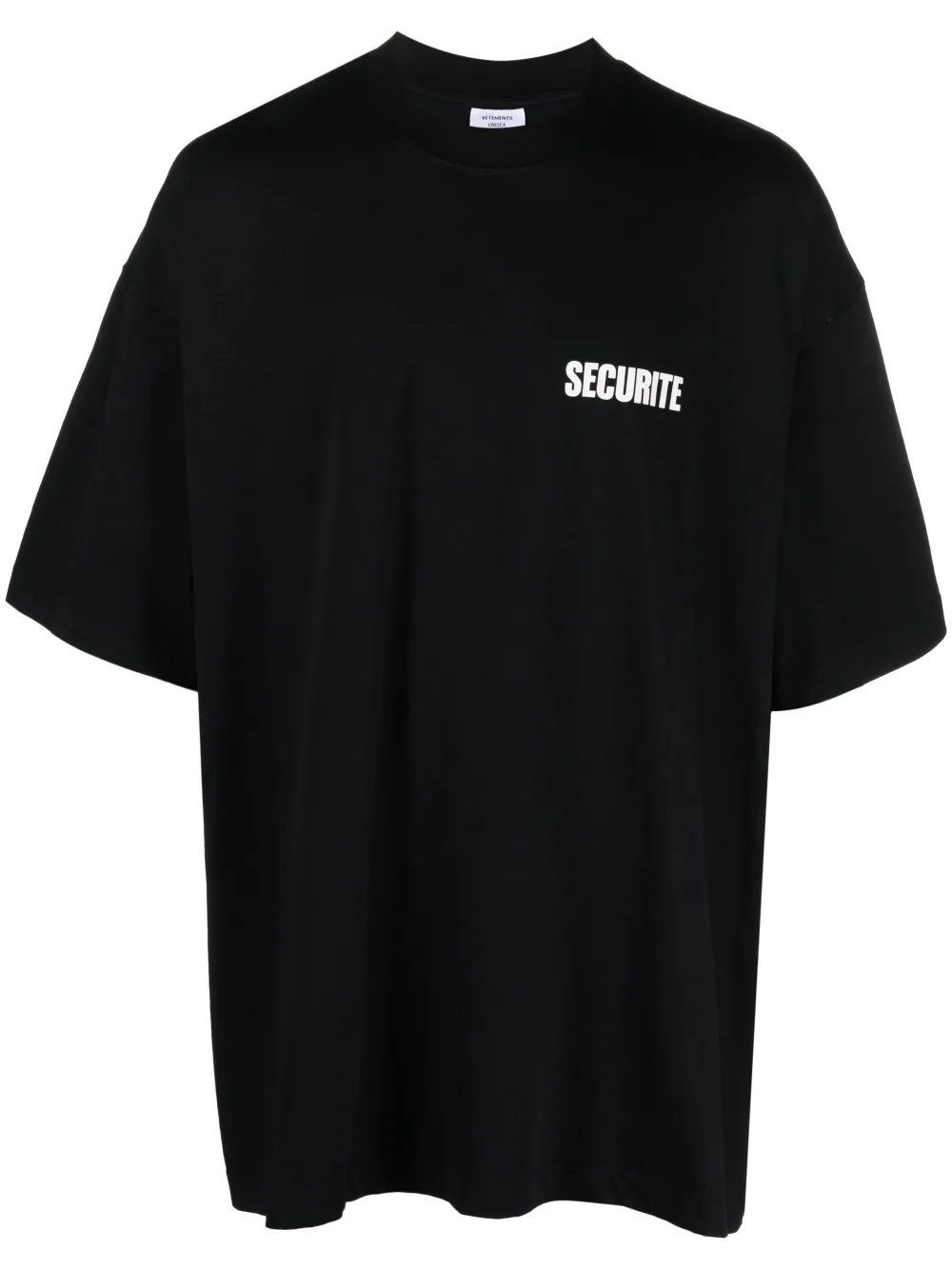 VETEMENTS SECURITE OVERSIZED T-SHIRT