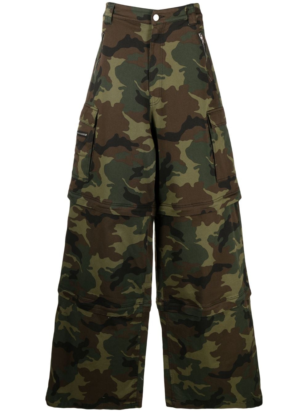 VETEMENTS Transformer camouflage cargo trousers - Green