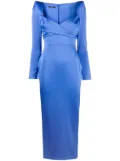 Alex Perry Linden satin midi dress - Blue