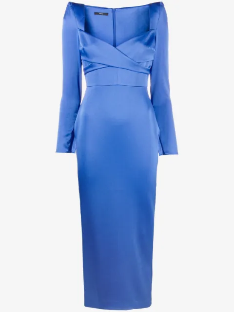 Alex Perry robe en satin Linden à coupe mi-longue 