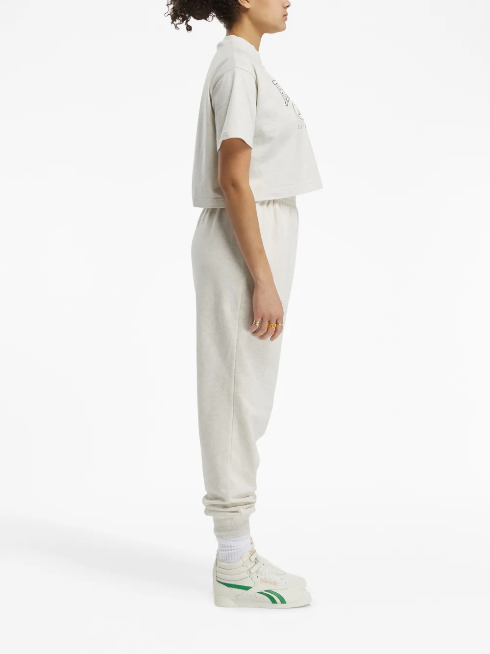 Reebok T-shirt met geborduurd logo Beige