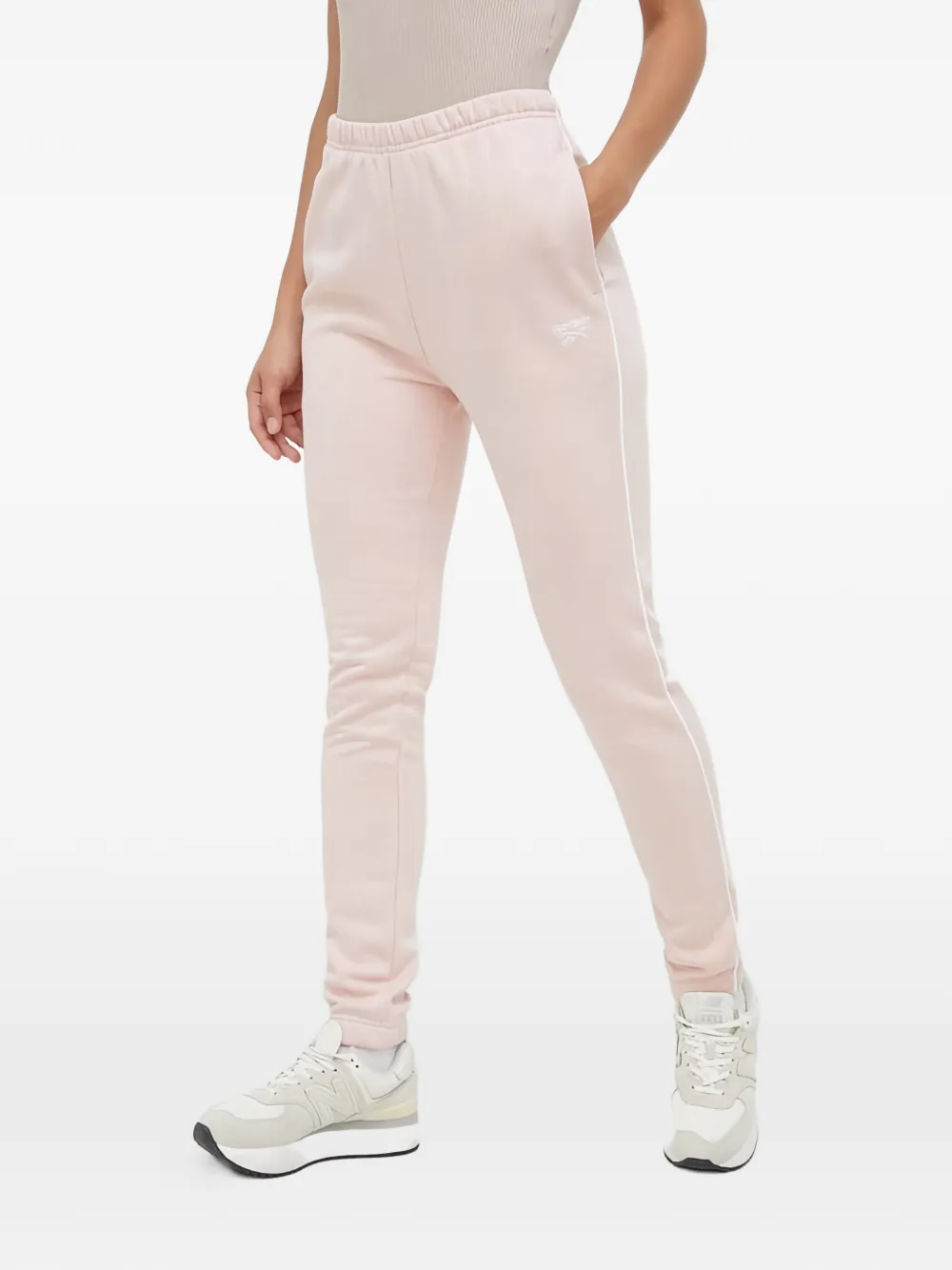 Reebok Pantaloni sportivi con logo ricamato - Rosa