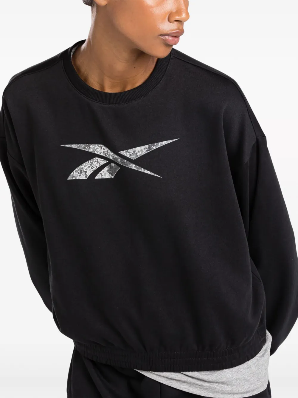 Reebok Sweater van katoenmix Zwart
