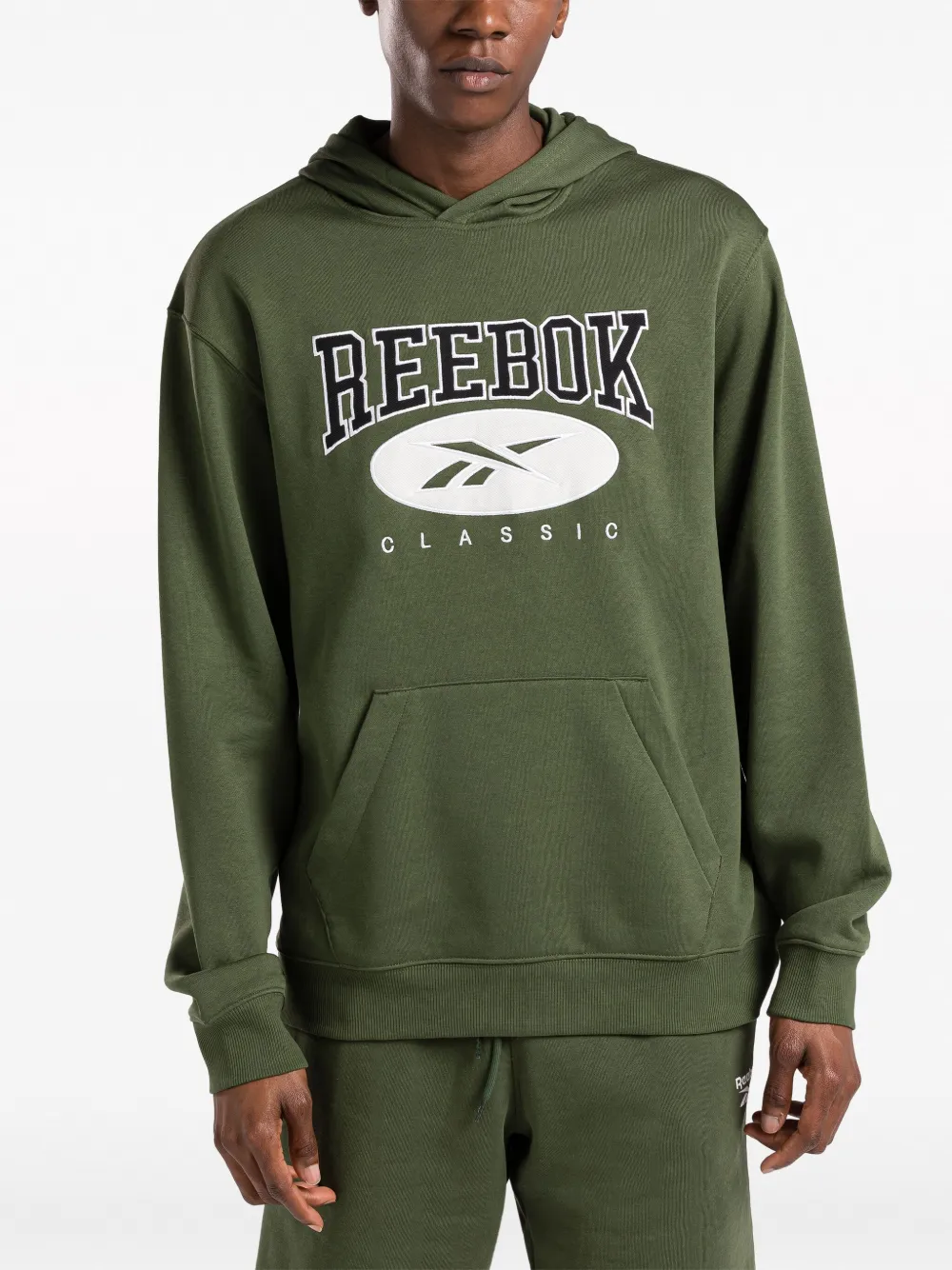  Reebok Sudadera Varsity Con Capucha Y Logo - Verde 