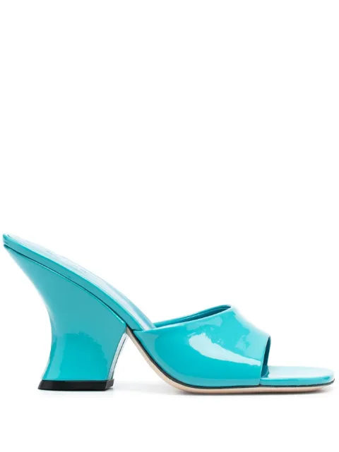 BY FAR Tais 85mm patent-leather sandals