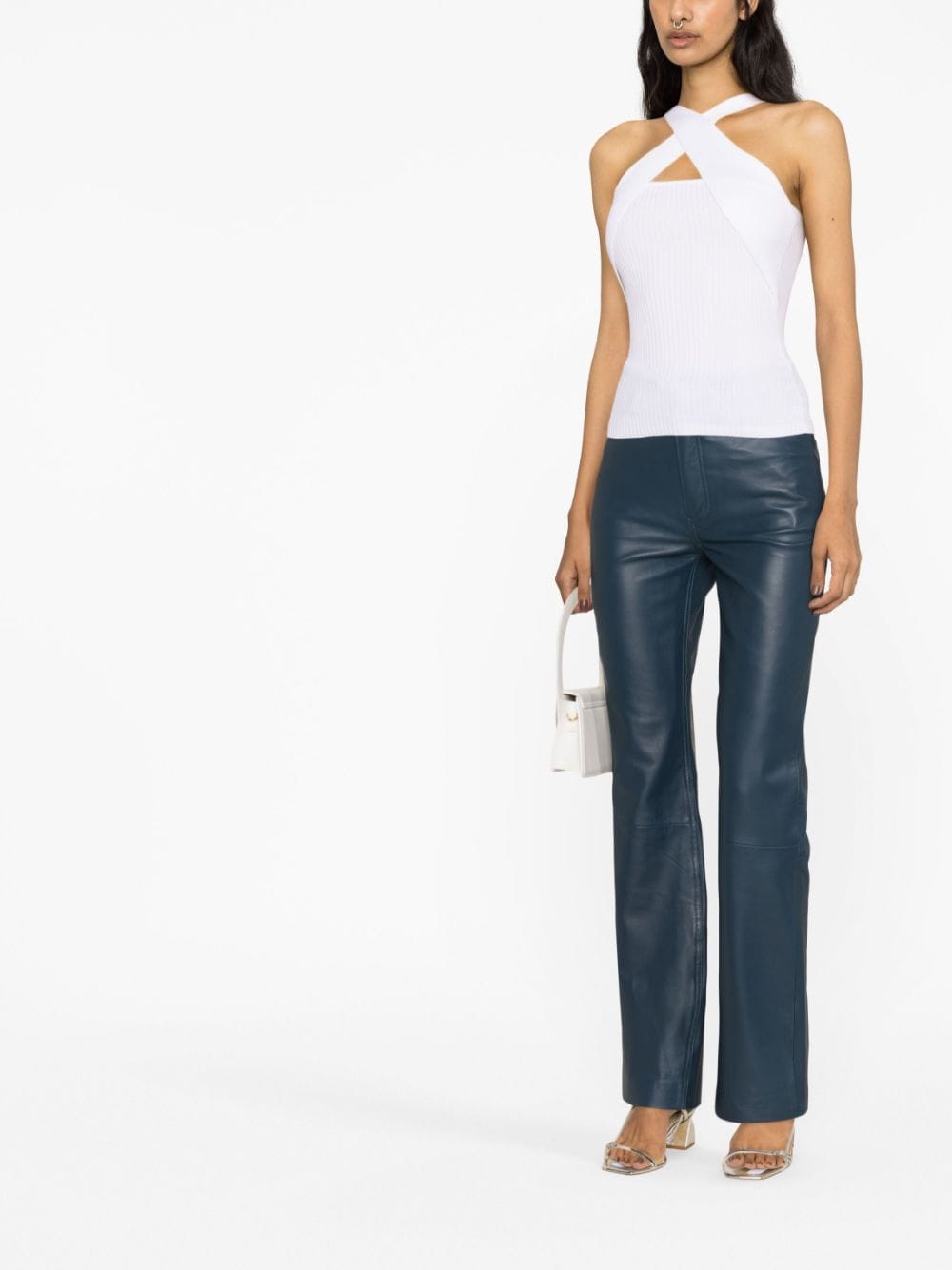 Image 2 of MSGM sleeveless ribbed-knit top