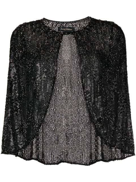 Jenny Packham Mimis sequin-embellished cape