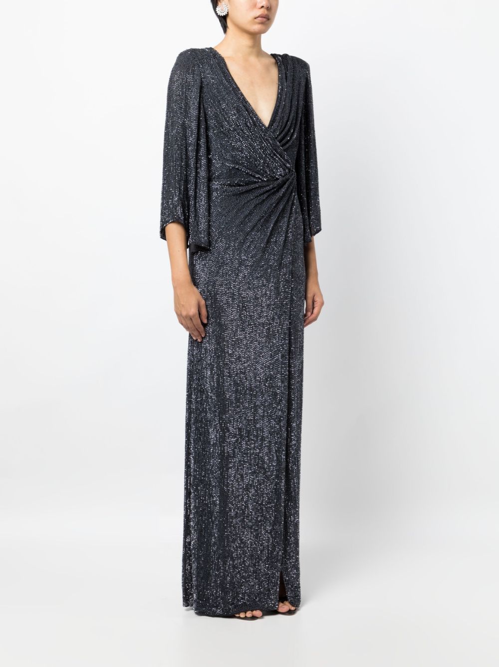 Jenny Packham Luna stud-embellished draped gown Women